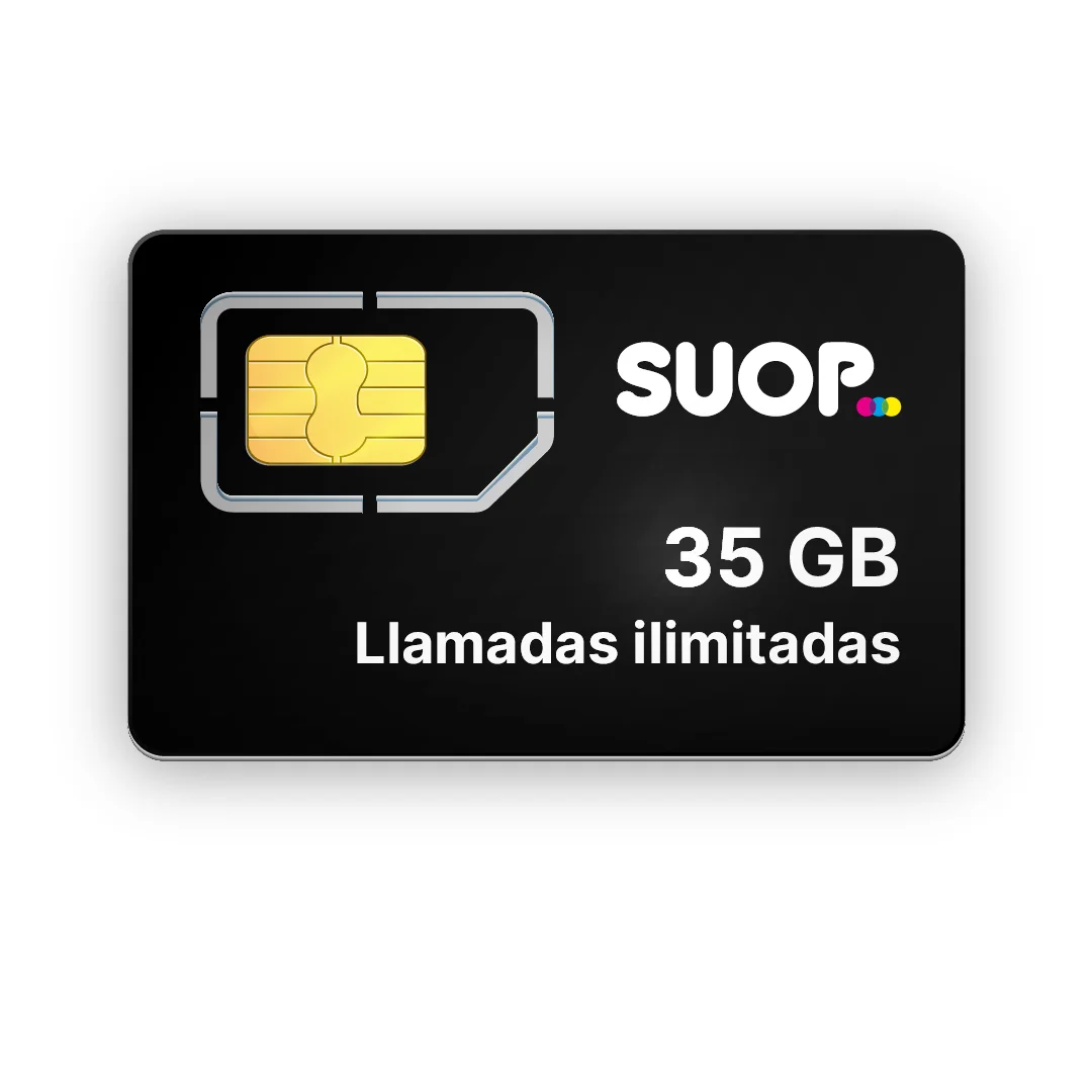 Tarjeta SIM prepago con 35 GB y llamadas ilimitadas. Tarjeta prepago sin cuotas. Sin cuenta bancaria.