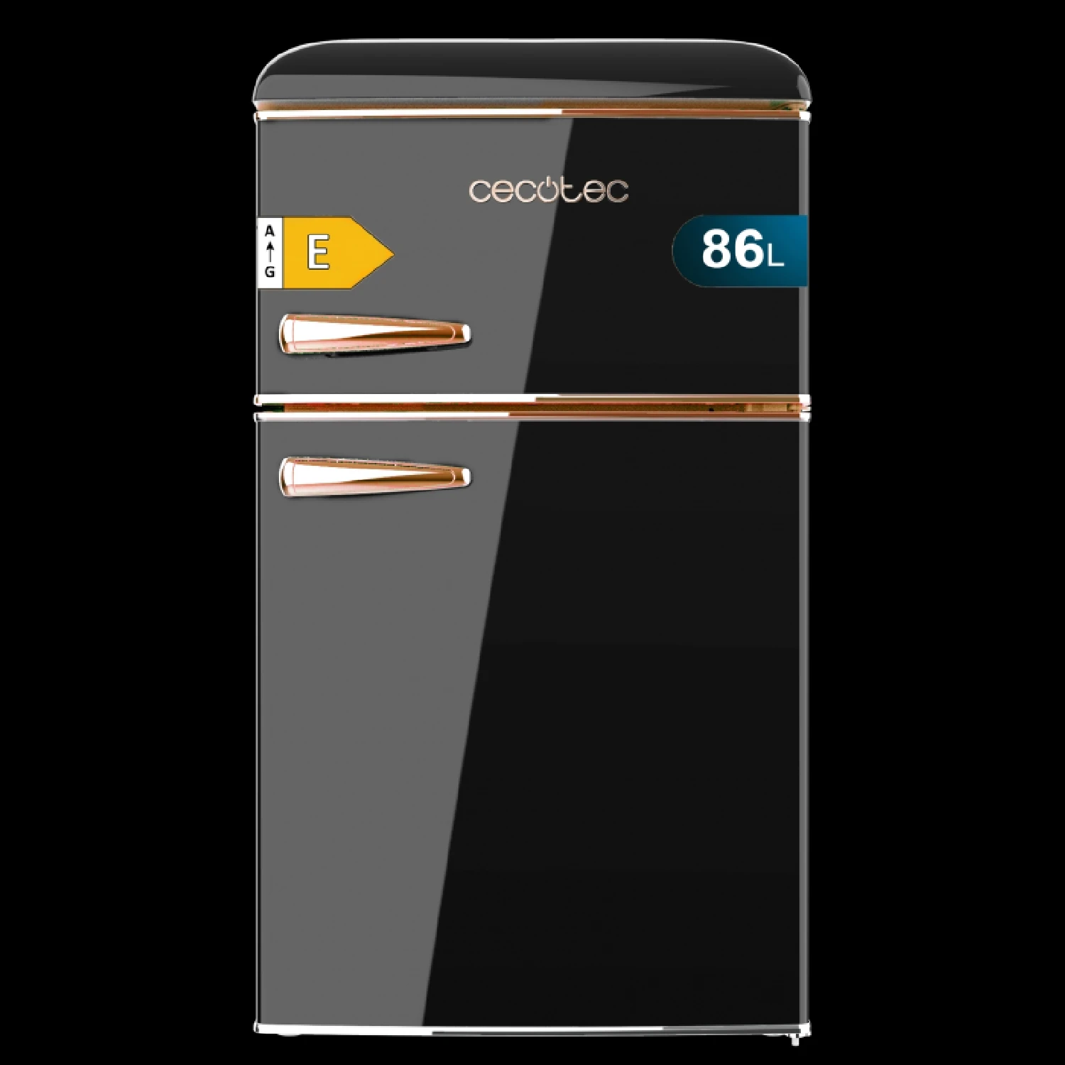 Cecotec Nevera Pequeña Frigorífico 2 Puertas Retro 86L Bolero CoolMarket 2D Origin 86 Black E. 89,3cm de Alto y 48,7cm de Ancho
