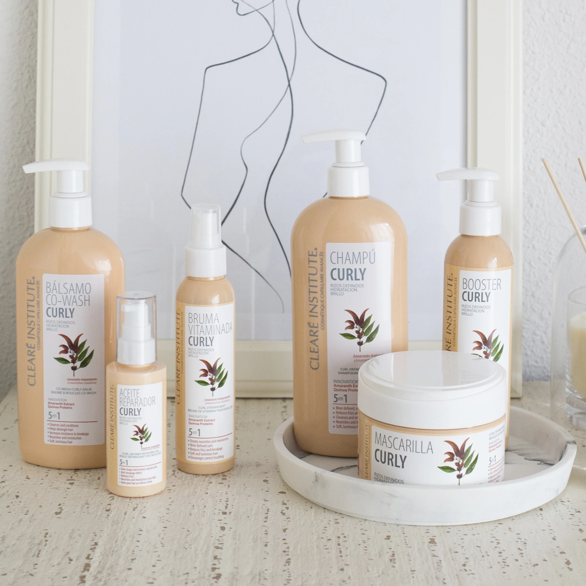 Clearé Institute Repair Oil for Curly Hair - Hydrating Treatment with 89% Natural Ingredients, Anti-Frizz, Enhances Curl Definition, 50ml, Ideal for Curly Method, Nourishes and Restores Dry Hair.