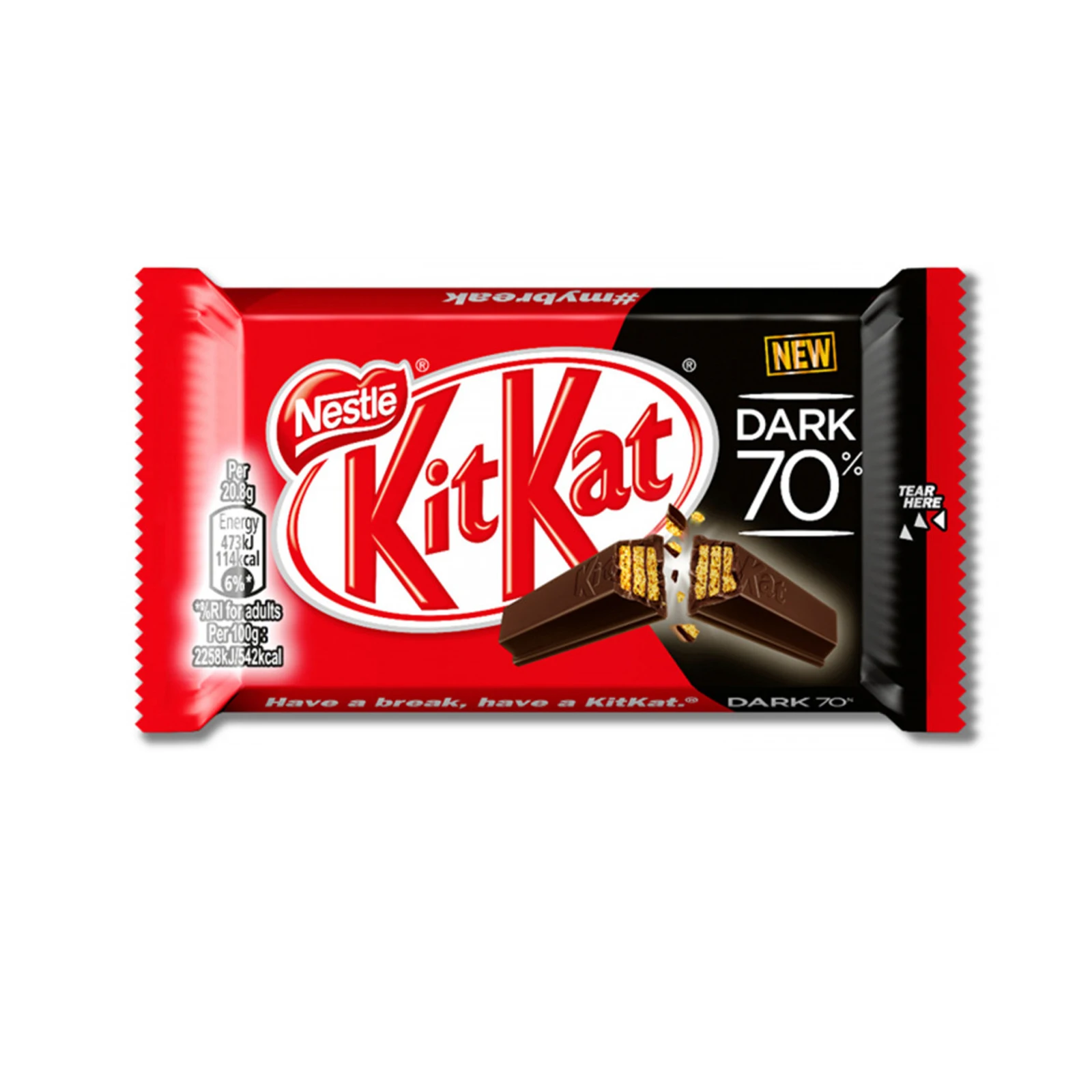 Kit kat nestlé dark chocolate bars, pack 24x41.5g