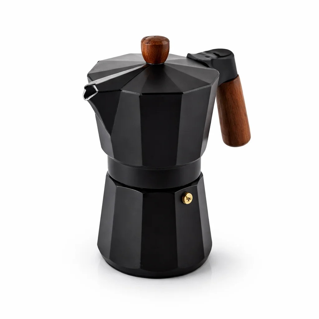 Cafetera Moka Italiana de 6 Tazas, Color Negro – Smart MP para Espresso – RIVER
