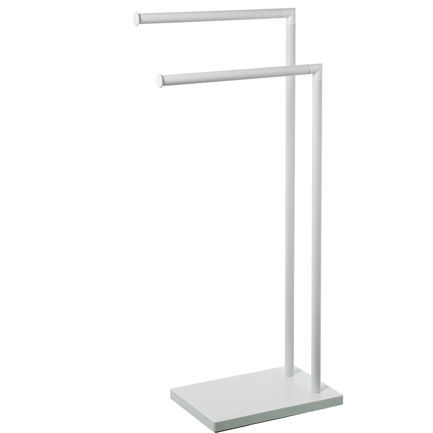Toallero pie metal blanco 37x20x79cm