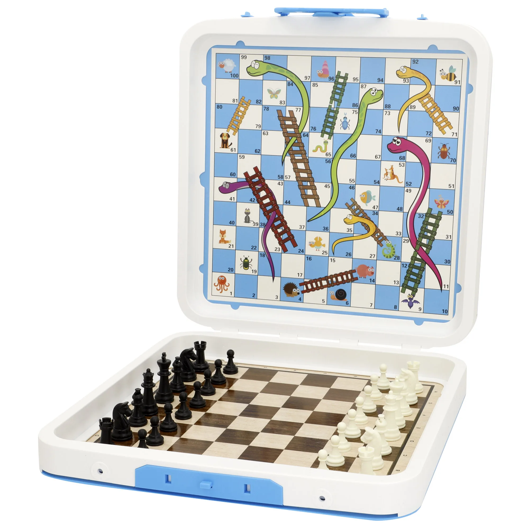 COLORBABY CB Games - Set 7 juegos de mesa, el parchís, ajedrez, serpientes y escaleras, backgammon, para 2 ó más jugadores, juguetes para niños de 5 años