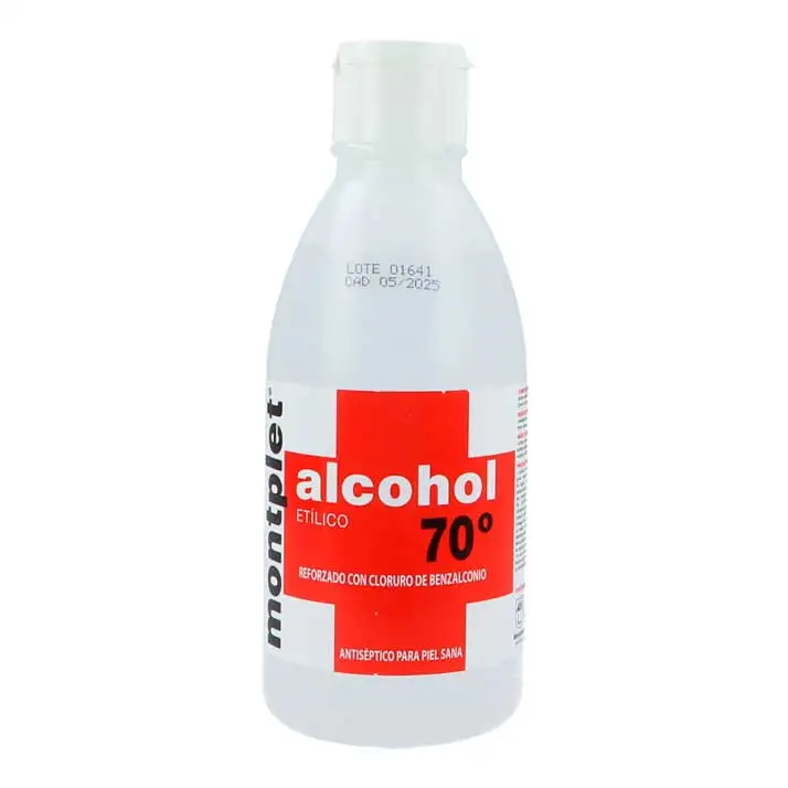Montplet Alcohol Etílico 70º 250ml - Antiséptico Excelente