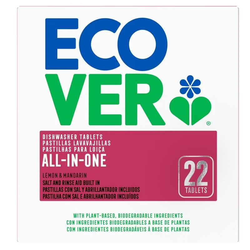 Lavavajillas maquina all-in-one 22 tabletas Ecover Bioclub