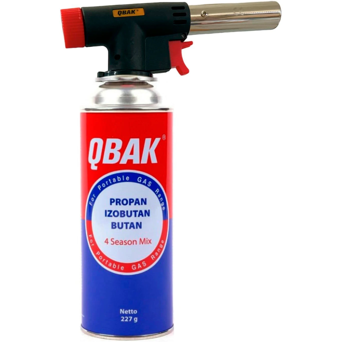 Pack Profesional de Soplete de Cocina: Cabezal y Cartucho de Gas de 227g | Llama Regulable | Ideal para Cocina, Hornillo, Camping | Encendido piezoeléctrico | Recarga de gas estándar | RevolutionLine