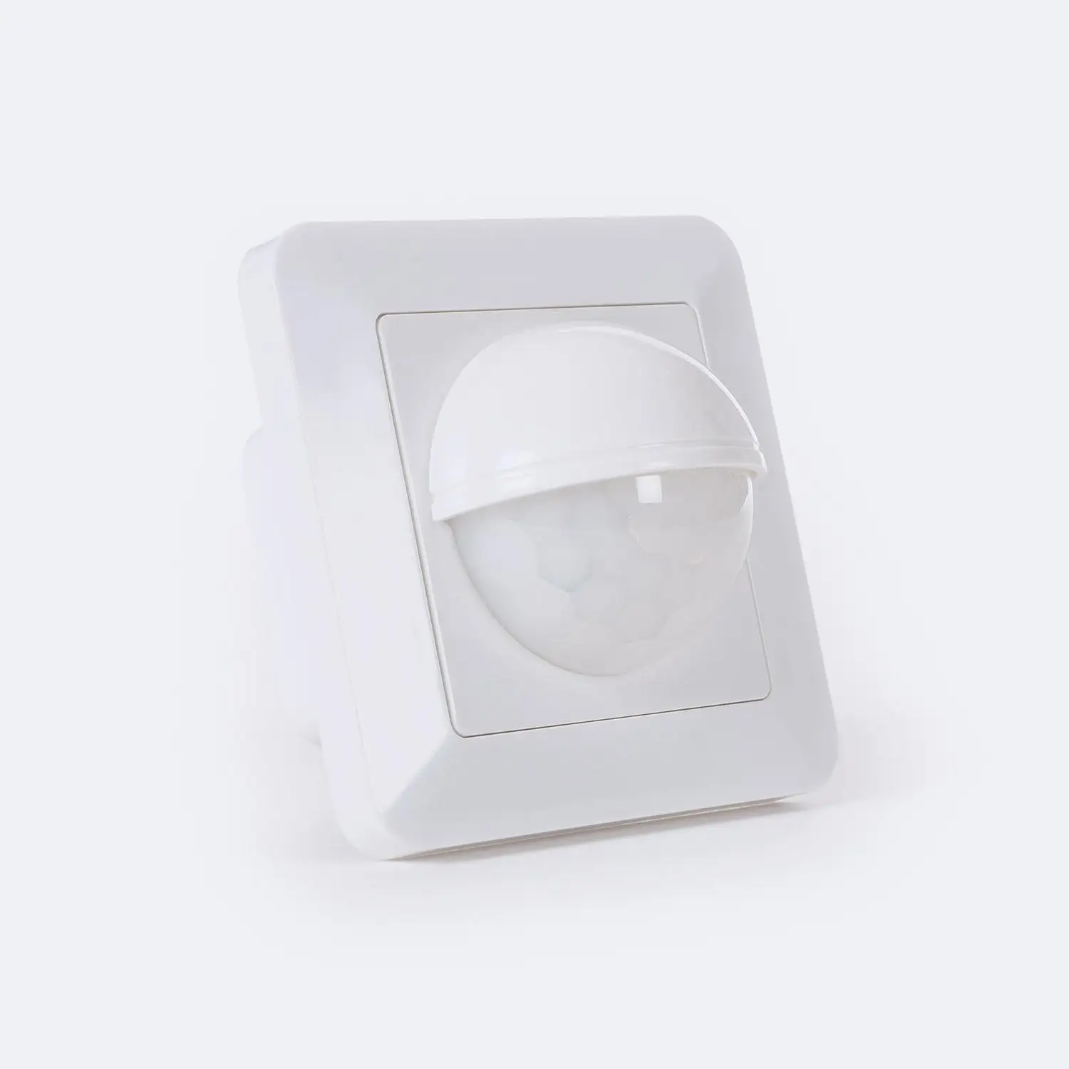 Ledkia Sensor de Movimiento PIR 120º Mecanismo Pared Circular Blanco