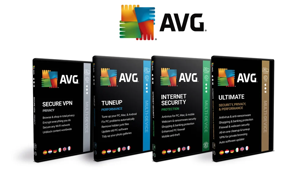 AVG Ultimate 2025 - Antivirus with AVG Secure VPN and AVG TuneUp to streamline your PC | 10 devices | 1 year | In box | PC/Mac |