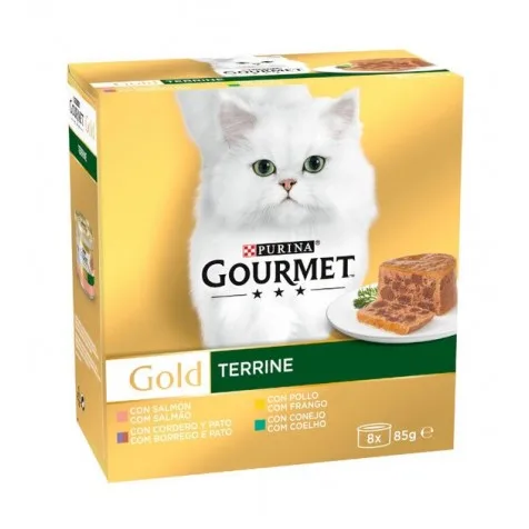Purina Gourmet Gold Terrine Pack Surtido Gato Latas 8 x 85 gr