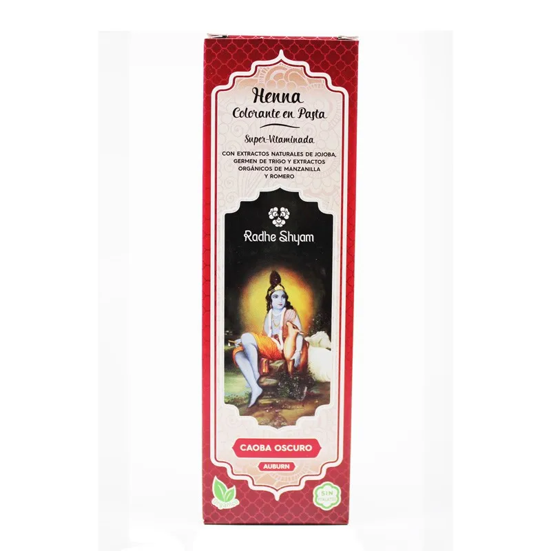 Henna caoba oscuro pasta 200g Radhe Shyam Bioclub