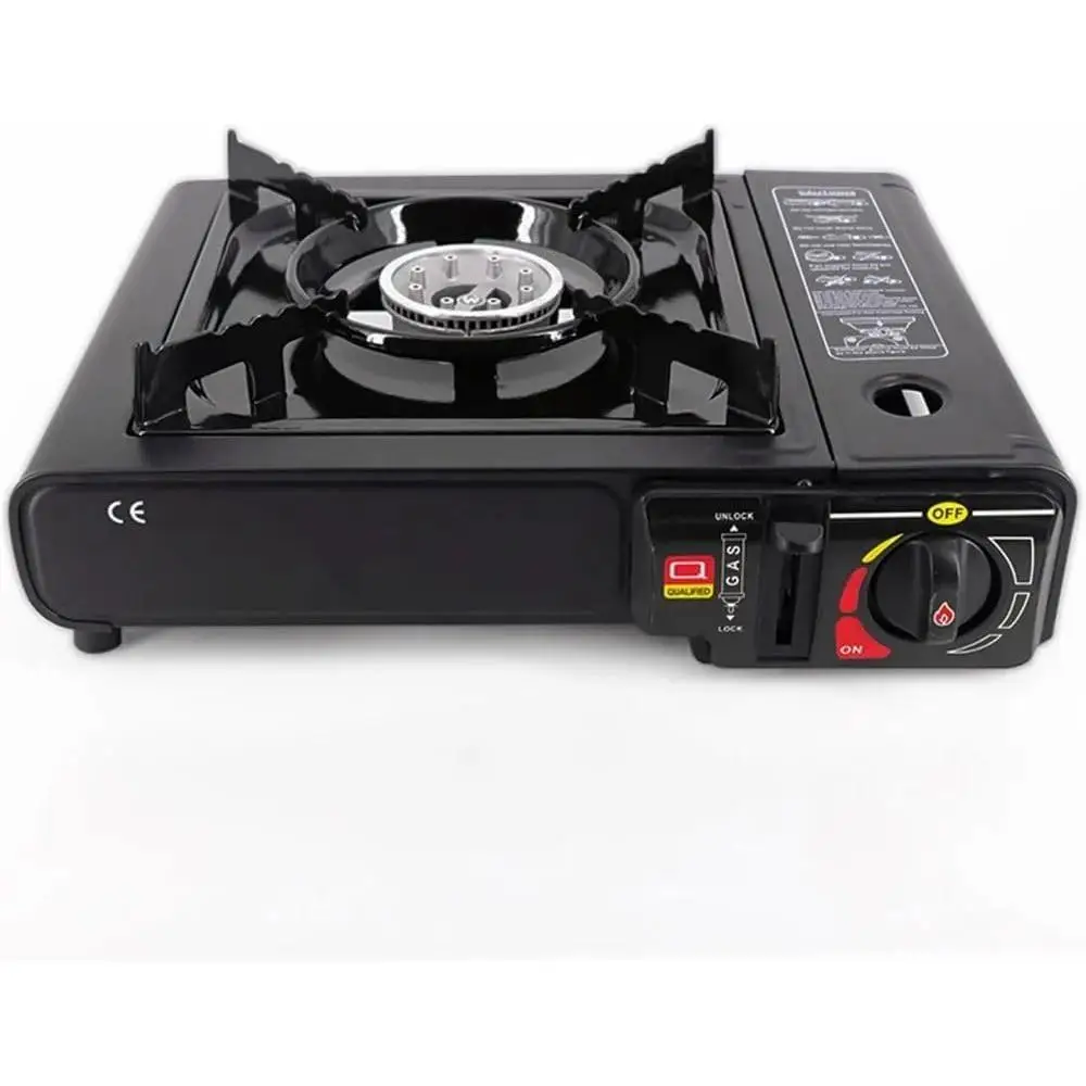 Cocina de Gas Portátil Butano 2 en 1 con Maletín – Hornillo de Camping con Sistema de Seguridad y Control de Llama Ajustable