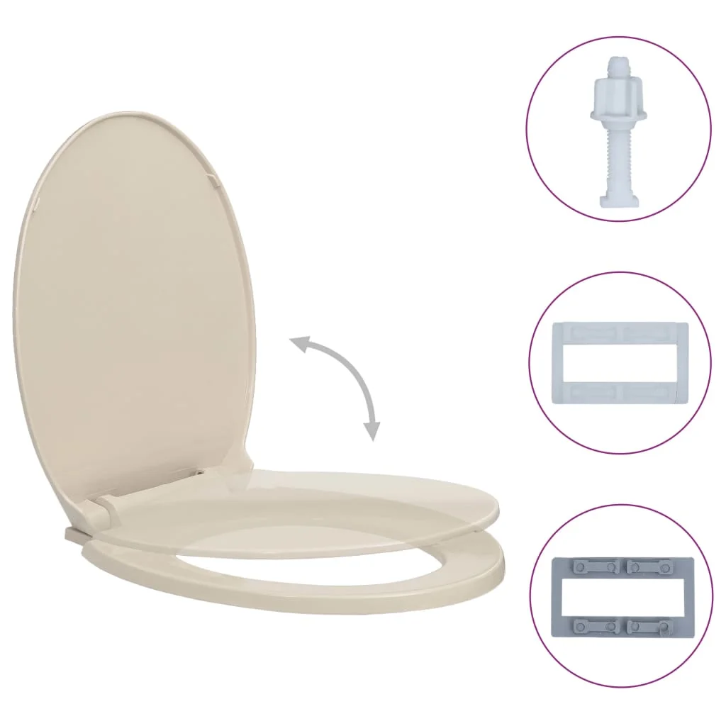 VidaXL apricot toilet lid and seat soft close Oval toilet apricot Color, blue, Beige and more