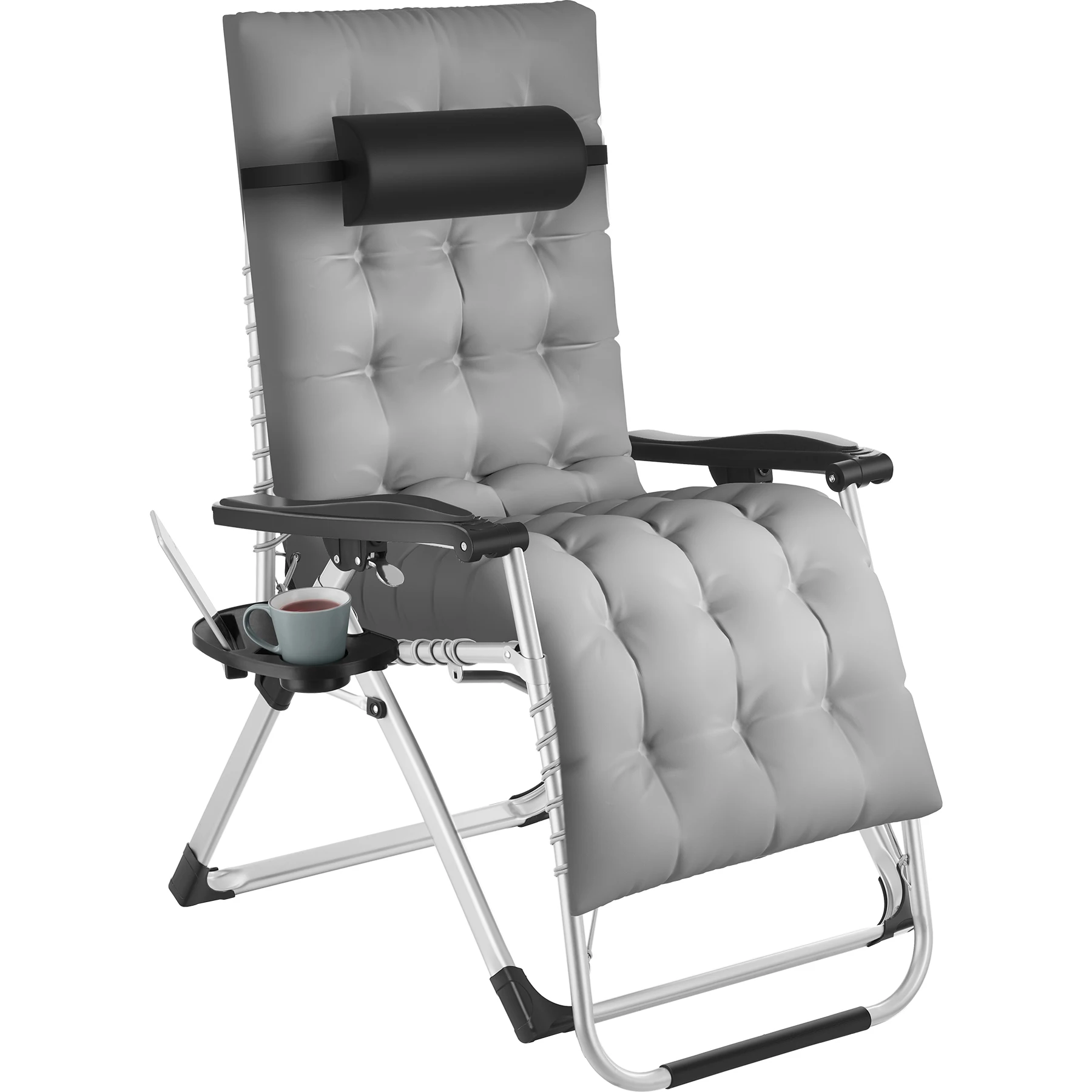 Super comfortable untiered folding and adjustable Cloud lounger with breathable texthylene fabric an extremely thick and removable reclining head and cushion adjustable backrest and footrest without steps