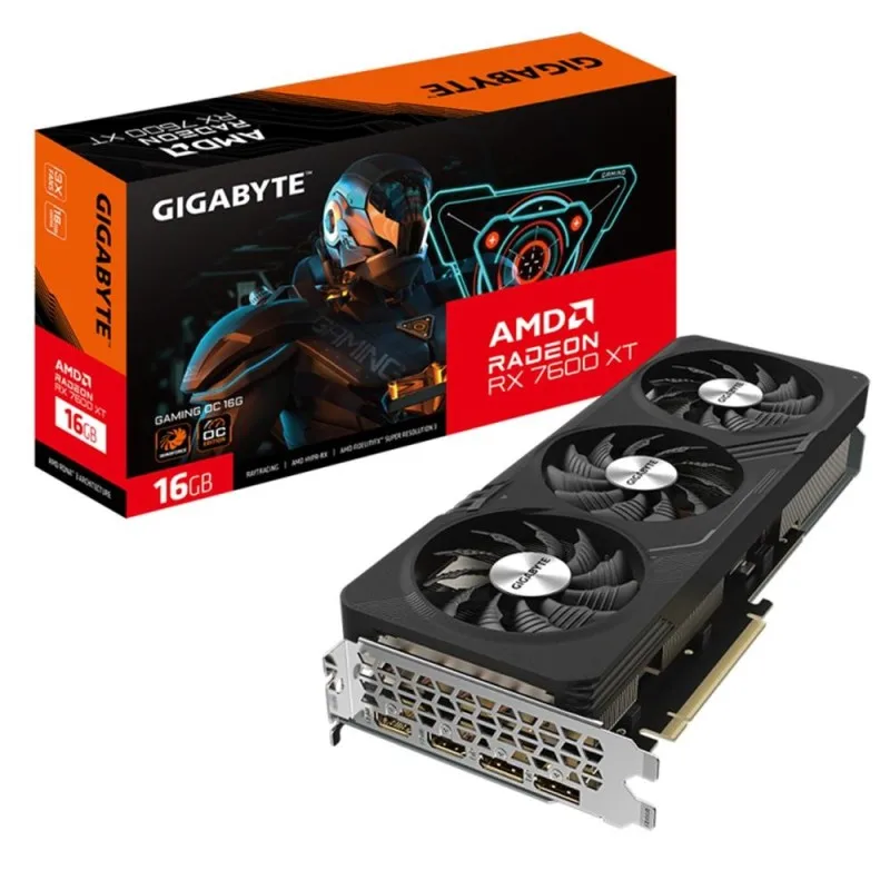 Graphics card gigabyte radeon rx 7600 xt gaming oc 16gb gddr6 dp hdmi pcie 4.0