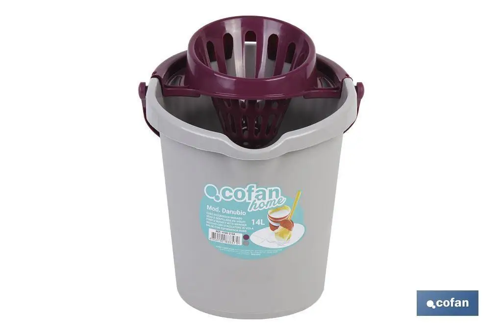 14l purple squeegee bucket