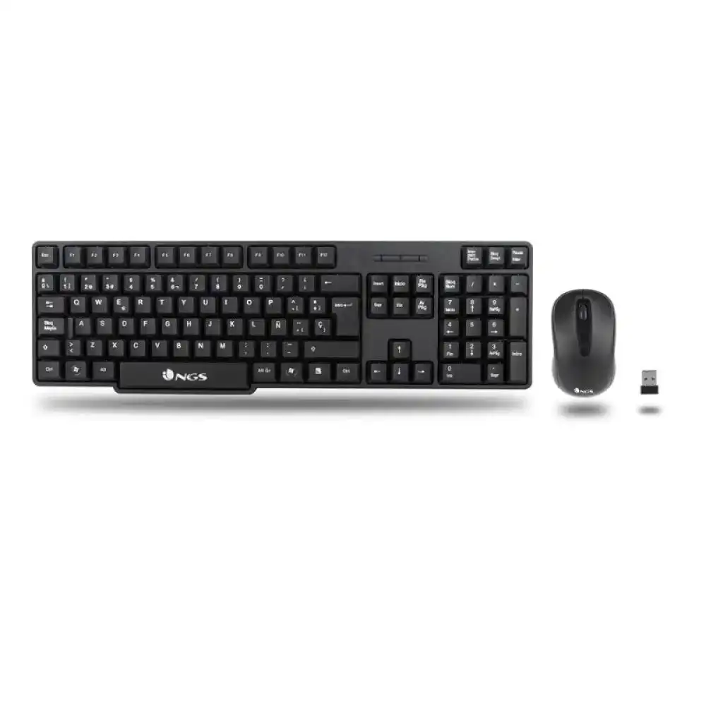 NGS Euphoria Kit Teclado Qwerty Español + Ratón Inalámbricos 2.4 GHz Negro - Imagen 6