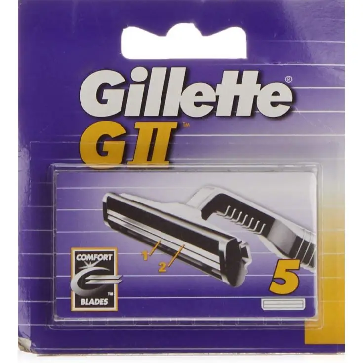 Gillette g-ii recambios maquinilla 5 unidades【ROUA】