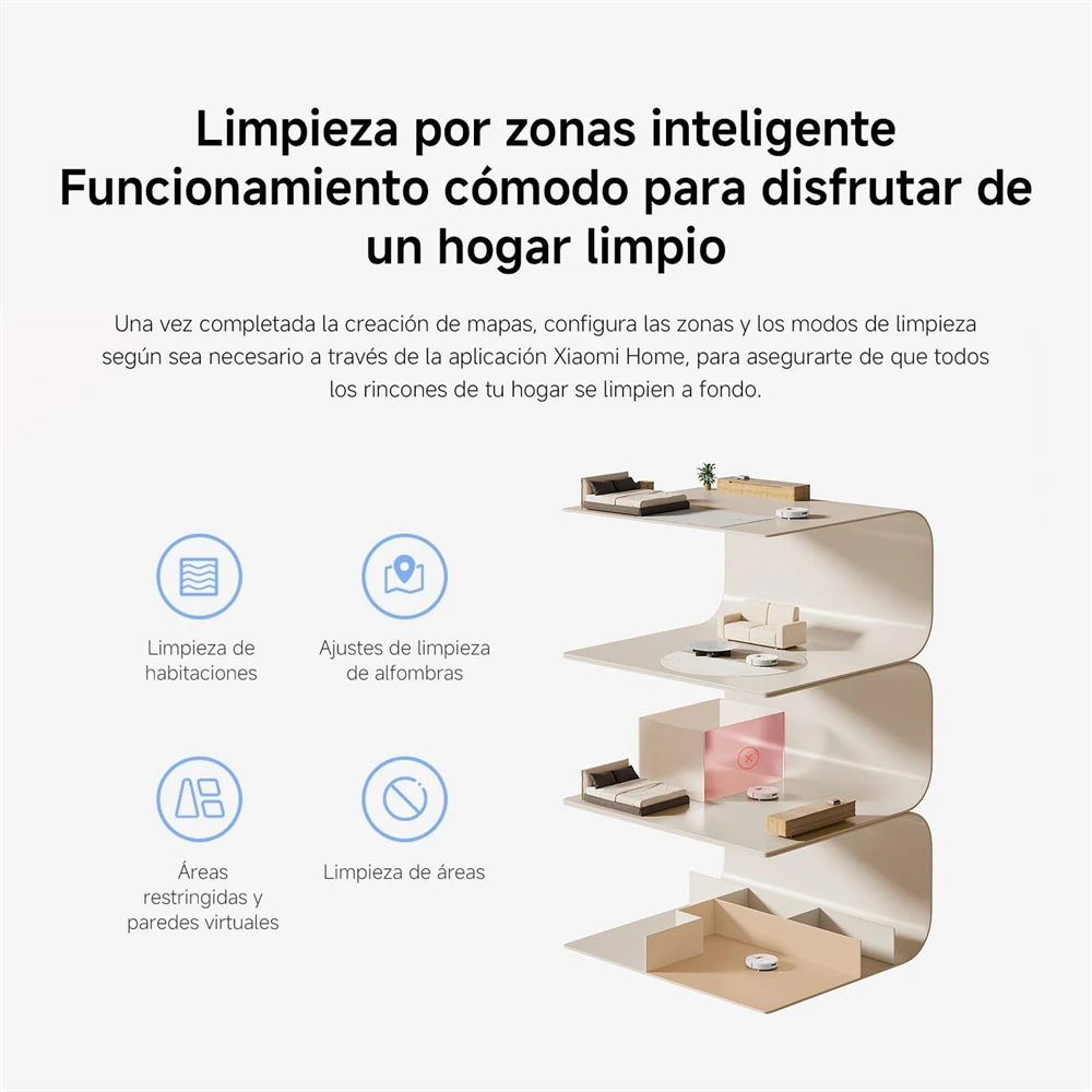 XIAOMI H40 Robot Vacuum Cleaner with Self-Empty Station, 10000Pa Suction, LDS Laser Navigation, Voice Control/App 7