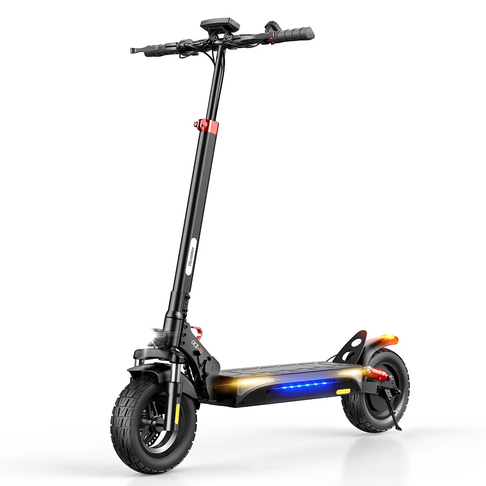 Patinete eléctrico plegable todoterreno iScooter iX3 para adultos, 800 W, 48 V 10 Ah, ruedas de 10″, con aplicación y doble suspensión. 4