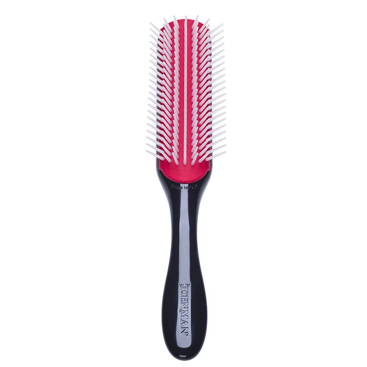 Denman D3-brush (7 rows), black and red color, 1 piece (1 pack)