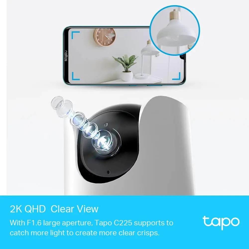 Tp link tp-link tapo c225 2k qhd security camera with ai detection and privacy protection