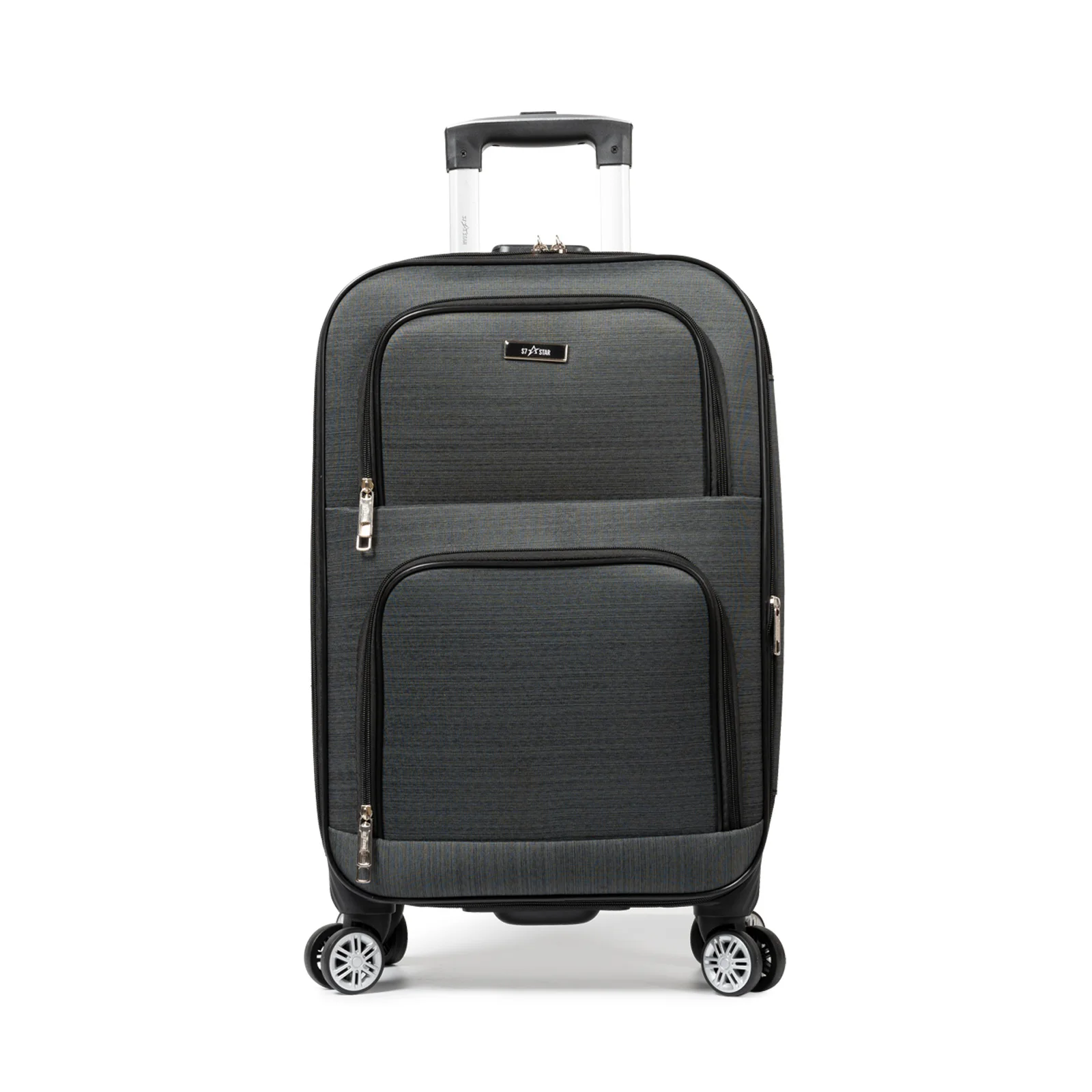 S7 STAR Maleta Tela de Mano 20in, Equipaje Blanda Color Puro con Mango Ajustable, Cabina de Avión Expandible Trolley 20in, Cabina Viaje Avión 4 Ruedas 360º Giratorias