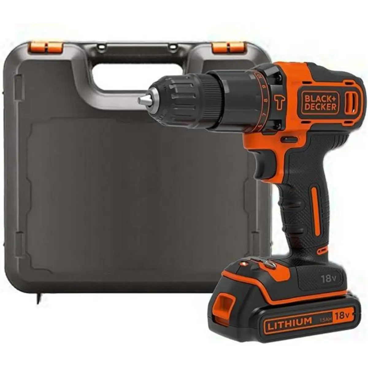 Black & Decker BDCHD18K-QW Taladro Percutor 18V, 40Nm, Portabrocas 10mm, 0-360/1.400 RPM, 21.000
