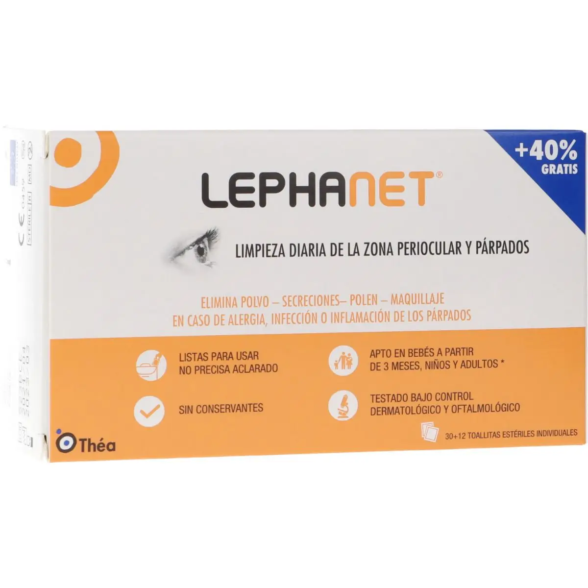 Thea LEPHANET TOALLITAS ESTERILES 30 TOALLITAS - Limpieza de Ojos