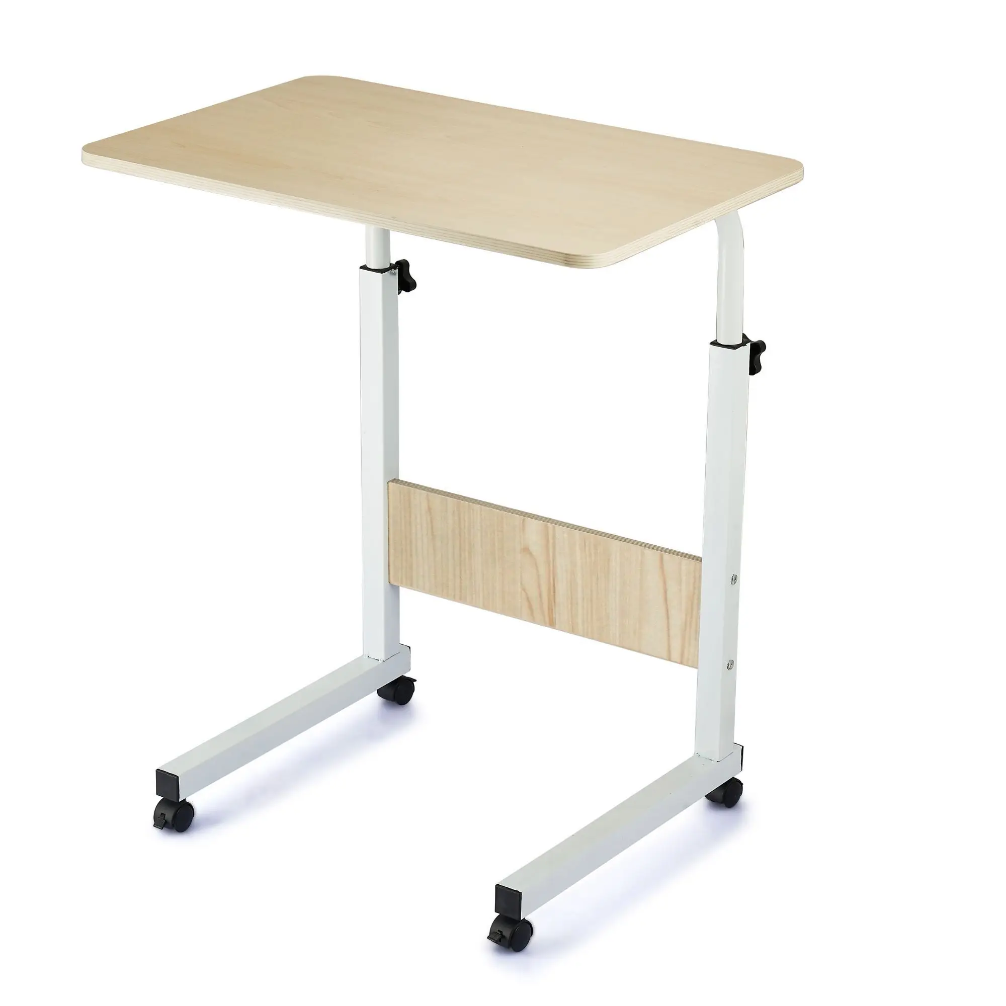 MOBLEKIT | Mesas Auxiliares para Sofá o Cama de Madera y Metal, Modelos Fijos o Regulables con Opciones con Ruedas, Escritorios Compactos para Hogar