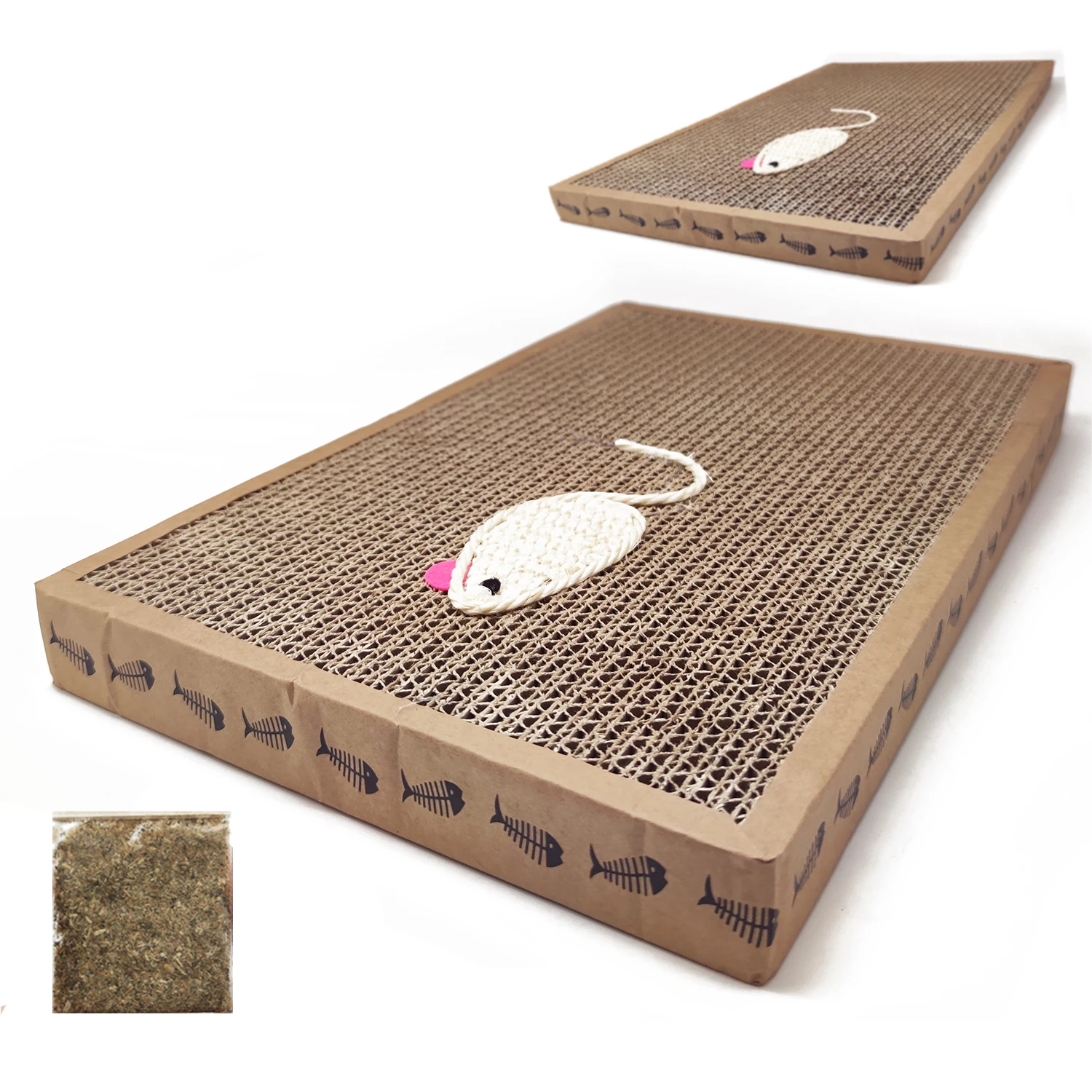2X Rascador Gatos Rascador de Cartón Juguetes Gatos Accesorio Ideal para Afile las Uñas (24X39) BPS-1853*2