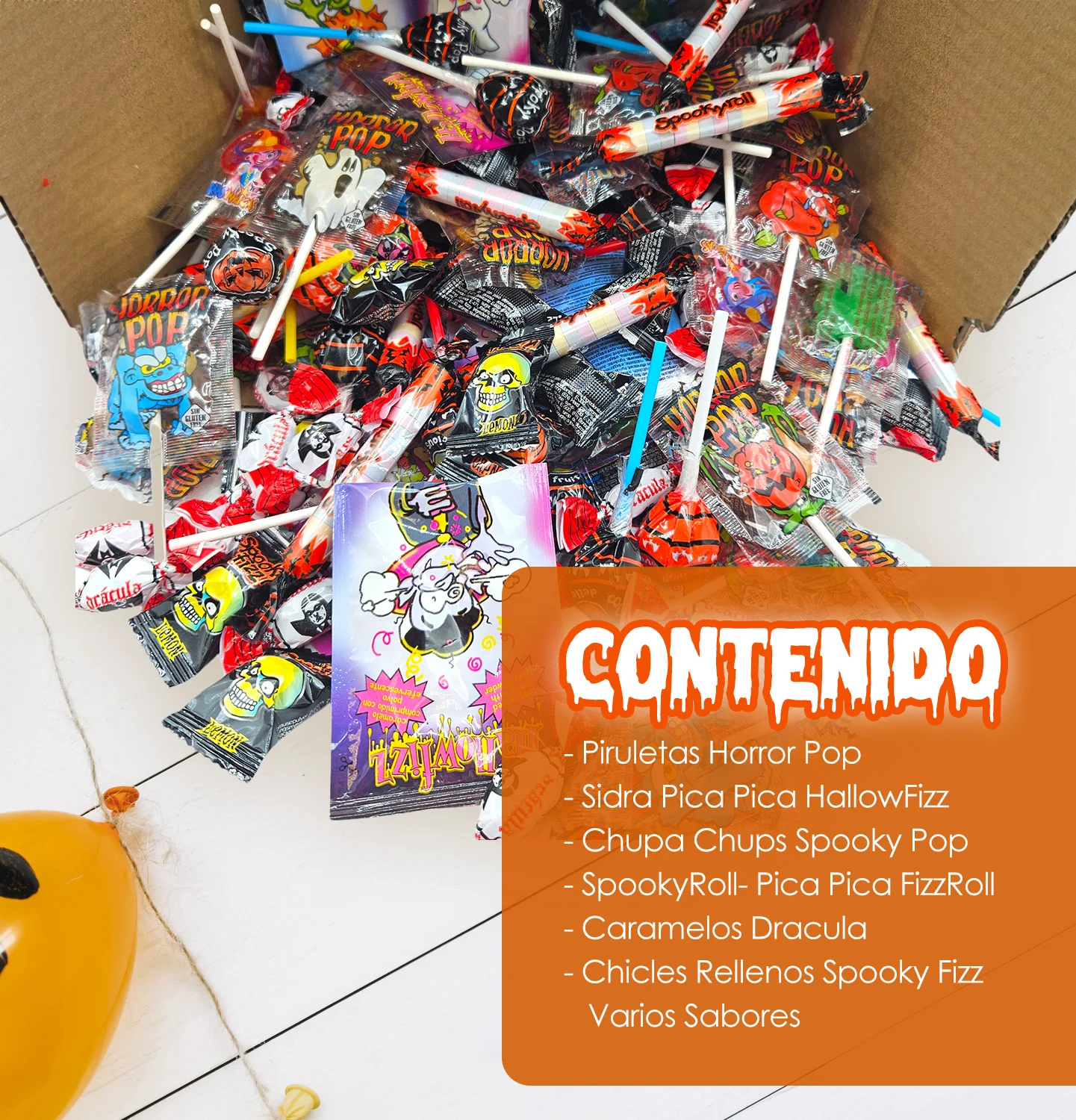 Halloween sweets and candy assorted-1,3Kg of Halloween sweets-2024 edition-decorated sweets for Halloween-limited units