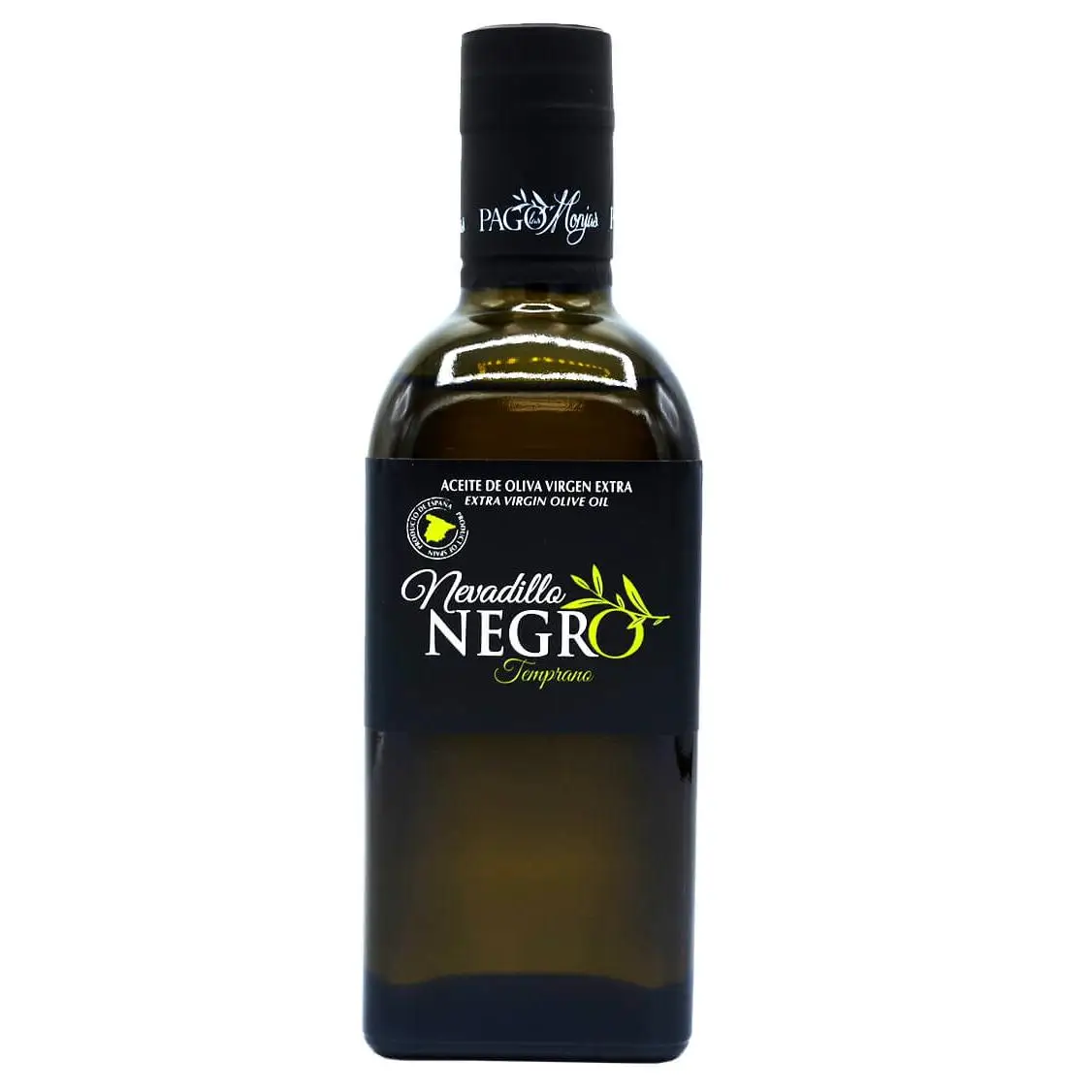 Aceite de Oliva Virgen Extra Nevadillo Negro Temprano - 6 Botellas de 500ml - Pago Las Monjas