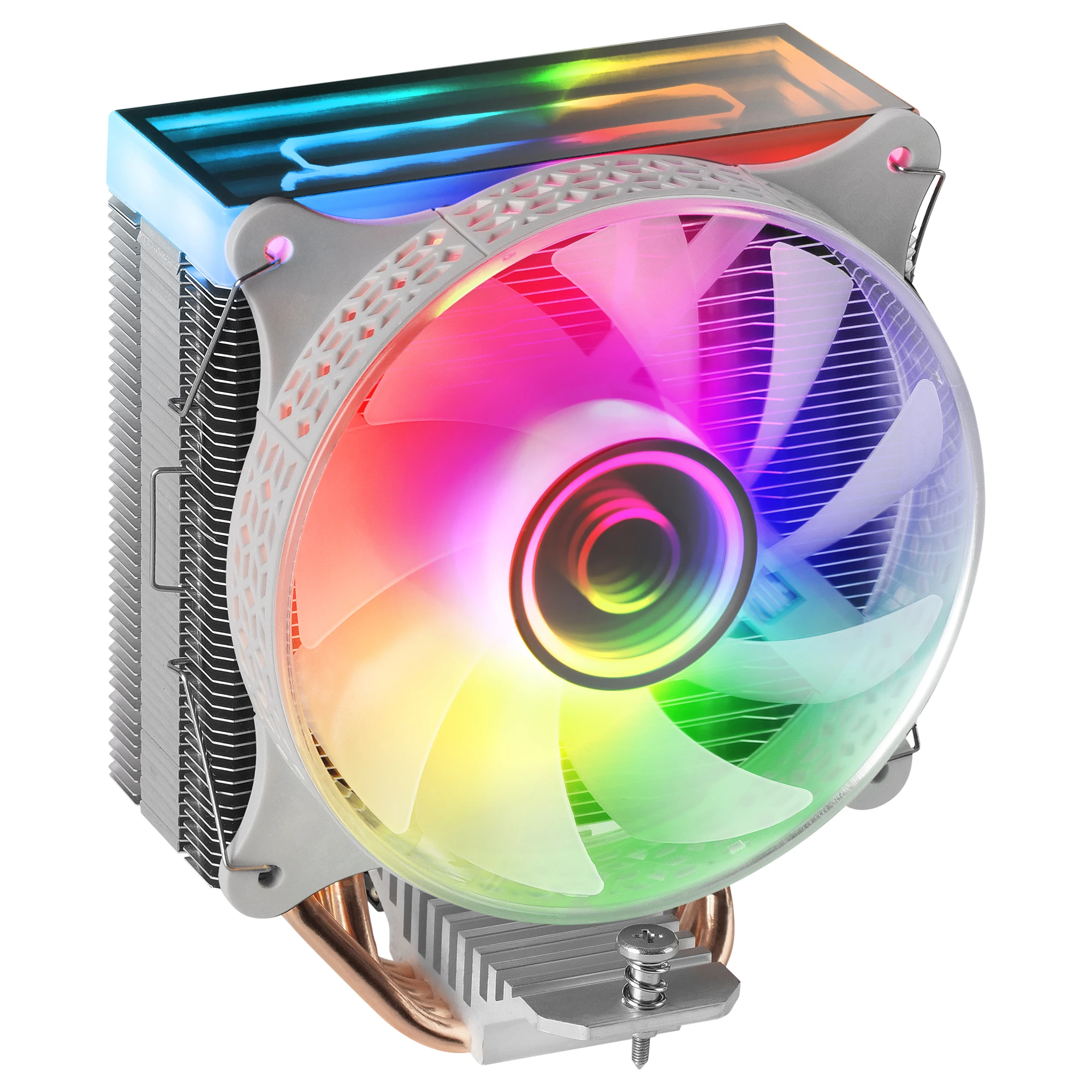 Mars Gaming MCPU-VR, Disipador CPU, Doble iluminación ARGB Infinity Mirror, 4 Heatpipes HCT, TDP 180W, Disipador de Calor Negro, Rosa o Blanco