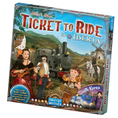 Asmodee - Juego de mesa ¡Aventureros al Tren! Iberia y Corea del Sur