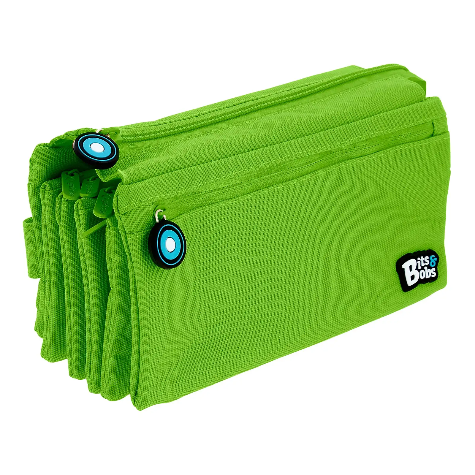 Grafoplás - Estuche Portatodo Cuádruple de Alta Capacidad para Material Escolar. Verde
