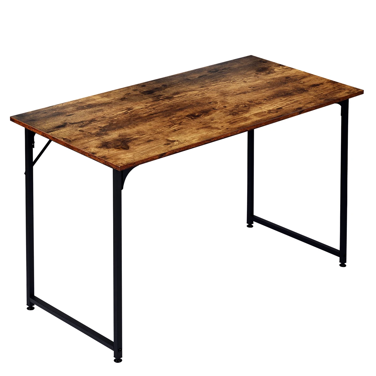 T-LoVendo Mesa de Ordenador Estrecha, Escritorio de 120 cm x 60 cm, Pequeña Mesa de Oficina de Diseño Industrial, para Oficina en Casa, Estudio, Salón, de Trabajo, Estructura de Metal, Madera
