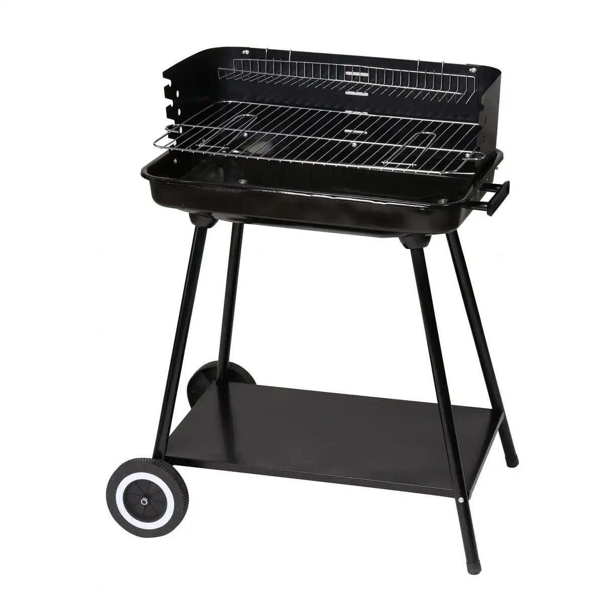 Lola Home Barbacoa de carbón Milena con parrilla de acero negra de 57x38x80 cm