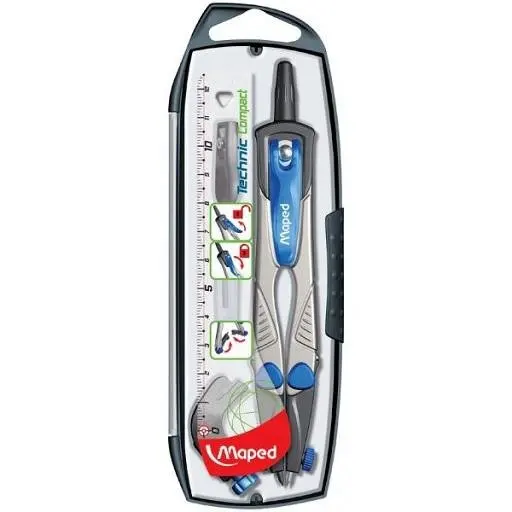 Maped compas maped technic 4pcs various papery 17x6x2 cms. - Product Main Image