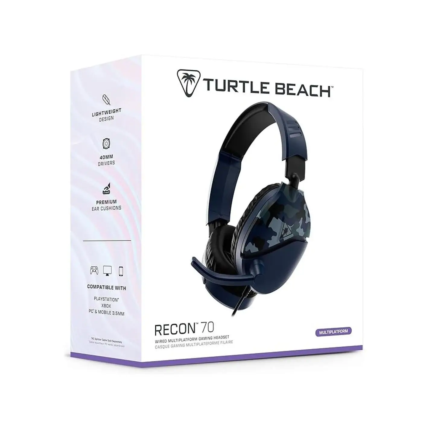 Turtle Beach Negro/Azul Recon 70 Auriculares Alámbrico Diadema Juego Camuflaje - Imagen 2