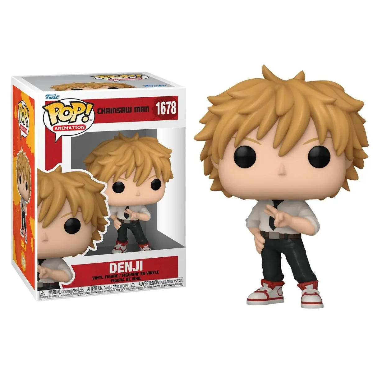 FUNKO POP! CHAINSAW MAN - DENJI, 80320, Nº1678, PRODUCTO CON LICENCIA OFICIAL