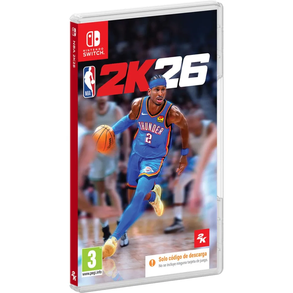 NBA 2K26 SWITCH CAJA CON CÓDIGO DE DESCARGA DIGITAL DE JUEGO COMPLETO PARA NINTENDO SWITCH VERSIÓN ESPAÑOLA GARANTÍA EUROPEA     VERSIÓN ESPAÑOLA GARANTÍA EU