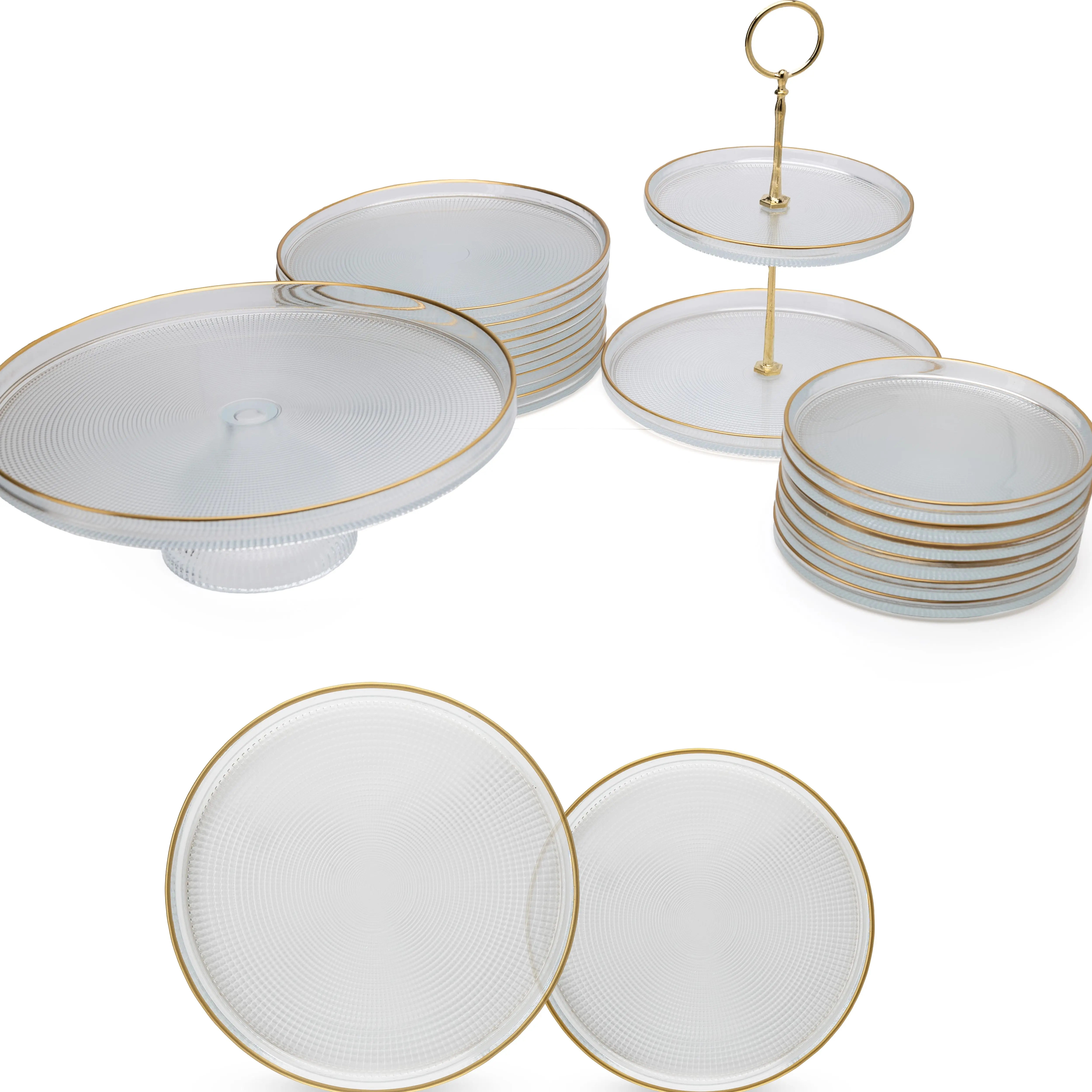 Vajillas Completas Personas Juego De Vajilla De Porcelana Grabada De Alta  Venta 16 Piezas Con Borde Dorado Exterior Para Uso Diario China Multi-