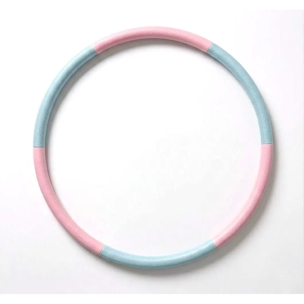 Hula Hoop Fitness Desmontable - Ejercicio para cintura, Plan verano - Aro de Espuma Suave para Entrenamiento en Casa y Pérdida de Peso, Rosa y Azul CIVELLO global