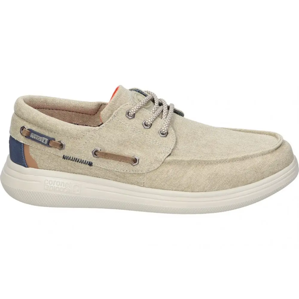 CORONEL TAPIOCCA | Zapato Coronel Tapiocca para Hombre – Náuticos en Color Beige – Zapato con Cordones – Estilo Casual – Cómodos y Versátiles – Combinables – Alta Calidad – Modelo T206-7