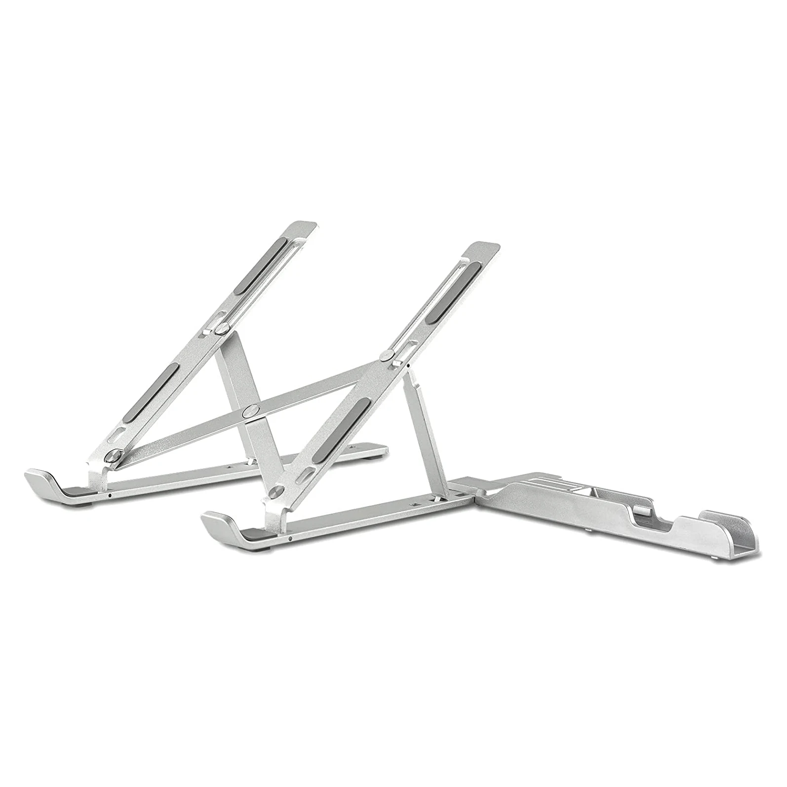 Soporte para portátiles Aluminio con soporte movil, Atril para ordenador en Aleación de Aluminio, diseño Plegable y fácil de Llevar, Incluye un Soporte Adicional para el móvil en ABS. Antideslizante,