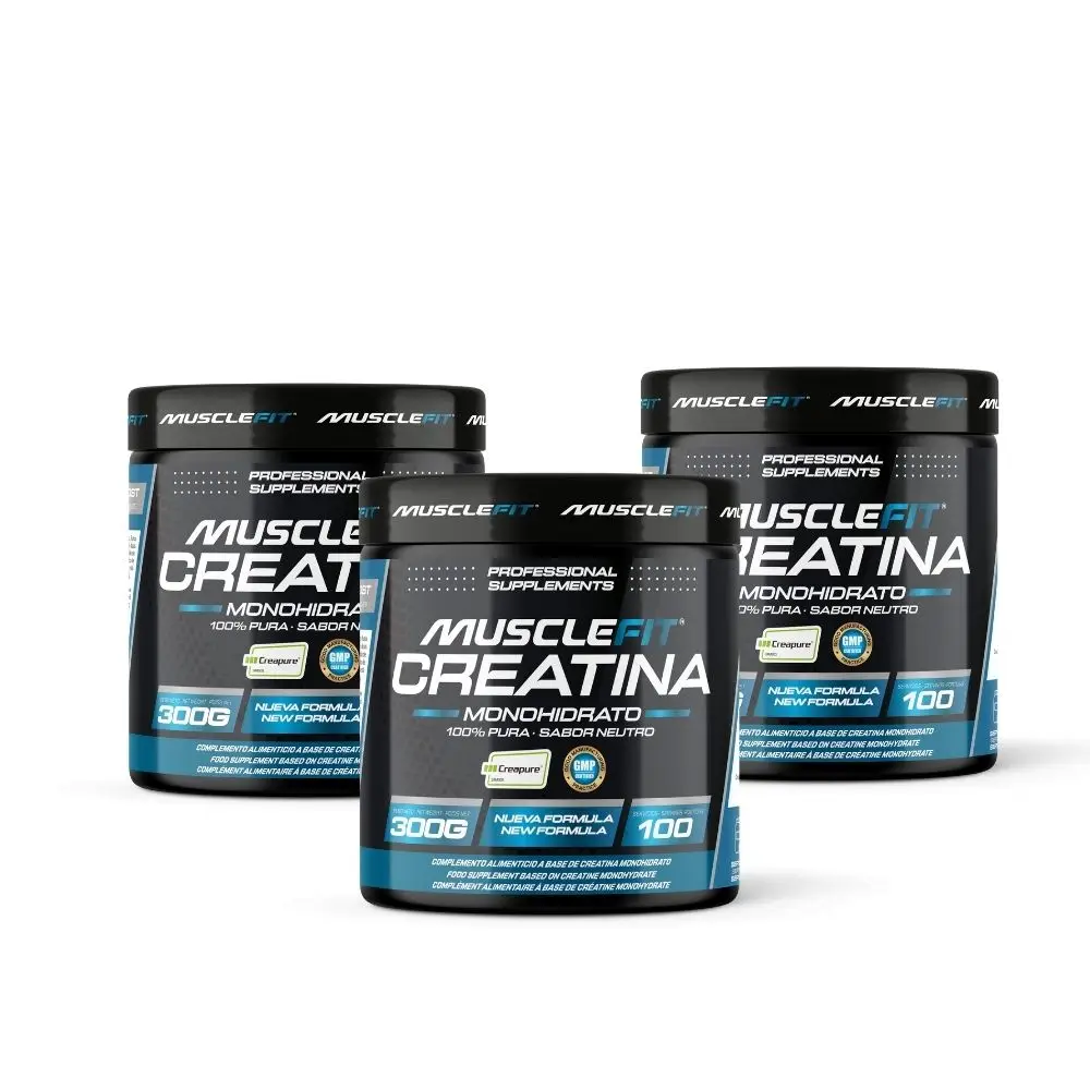 ¡Pack Ahorro! 3 x Creapure Creatina 300g - MuscleFit│MUSCLEVIP│Mas músculos