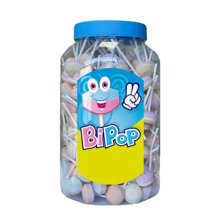Bipop. Caramelos Dextrosa con Palo. Bote de 200 unidades