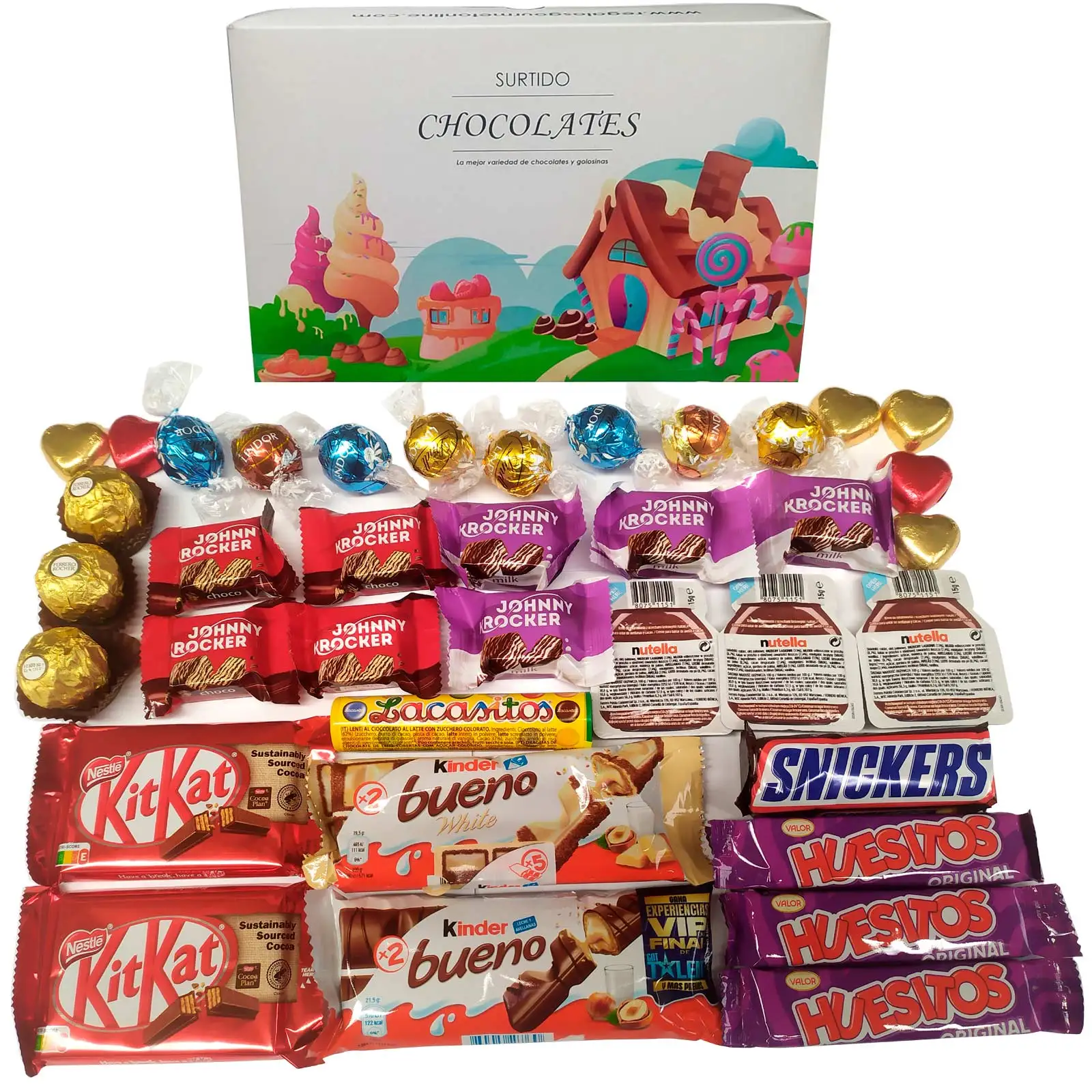 Deliex. Assortment of chocolates to give away. Chocolates to give away. Original gift for woman and man lovers of sweet. (Assortment 4)