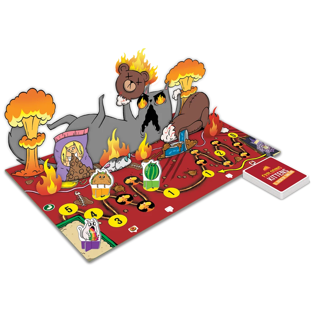 Exploding Kittens - Board Game for 2-6 Players, Family Fun, Ages 7+, 15-30 Minutes Playtime, Spanish Edition with 3D Board Feature for Strategic Gameplay. #2
