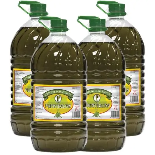 Pack of 4 bottles of virgin olive oil 5 liters soureolive 24/25 olive oil gift!!